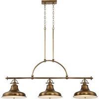 QZ/EMERY3P WS Emery 3 Light Island chandelier In Weathered Brass