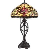 QZ/KINGS POINTE Kings Pointe Table Lamp In Imperial Bronze With Tiffany Glass Shade