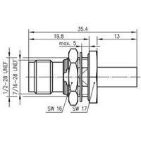 R-TNC connector Socket, straight 50 ? Telegärtner J01011R0000 1 pc(s)