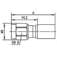 r sma connector plug straight 50 telegrtner j01150r0051 1 pcs