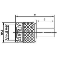 R-TNC connector Plug, straight 50 ? Telegärtner J01010R0000 1 pc(s)