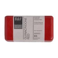 R & F 40ml (small cake) Encaustic (Wax Paint) Quinacridone Red (114B)