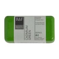 R & F 40ml (small cake) Encaustic (Wax Paint) Cadmium Green (1149)