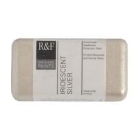 r f 40ml small cake encaustic wax paint iridescent silver 1181