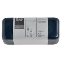 R & F 104ml (small cake) Encaustic (Wax Paint) Phthalo Green (1124)