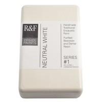 R & F 333ml (large cake) Encaustic (Wax Paint) Neutral White (121G)