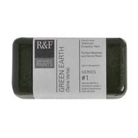 R & F 40ml (small cake) Encaustic (Wax Paint) Green Earth (111D)