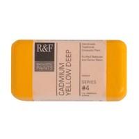 R & F 40ml (small cake) Encaustic (Wax Paint) Cadmium Yellow Deep (1143)