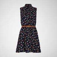 R1354 Parrot Shirt Dress