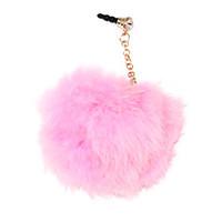 Rabbit Fur Ball 3.5 MM Anti-dust Earphone Jack for iPhone and iPad