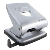 rapesco 827 2 hole metal punch 30 sheets silver