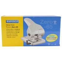 Rapesco Zero-65 Heavy Duty Hole Punch (65 Sheets) (silver)