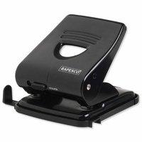 Rapesco 827 2-Hole Metal Punch (30 Sheets) (black)