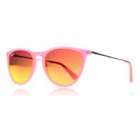 Ray-Ban Junior 9060S Izzy Sunglasses Fuxia Fluo Transparent Rubber 70096Q