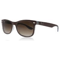 ray ban junior rj9052s sunglasses matte brown on blue 703513 48mm