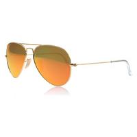 Ray-Ban 3025 Aviator Sunglasses Matte Gold 112/4D Polariserade 58mm