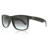 ray ban 4165 justin sunglasses black rubber 6018g 54mm