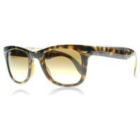 ray ban 4105 folding wayfarer sunglasses tortoise 71051