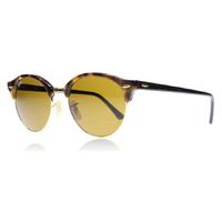 Ray-Ban 4246 Clubround Sunglasses Spotted Brown Havana 1160