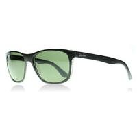 Ray-Ban 4181 Sunglasses Matte Back Top on Transparent Grey 6130