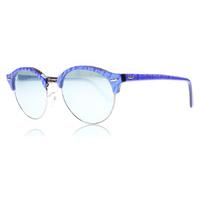 ray ban 4246 clubround sunglasses blue black 98430 51mm