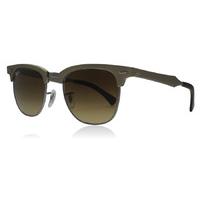 Ray-Ban 3507 Clubmaster Aluminum Sunglasses Brushed Bronze 139/85 49