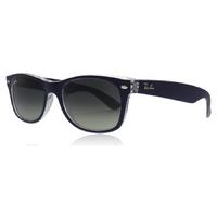 ray ban 2132 wayfarer sunglasses top matte blue on transparent 605371