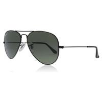 Ray-Ban 3025 Aviator Sunglasses Black 002/58 Polariserade Medium 58mm