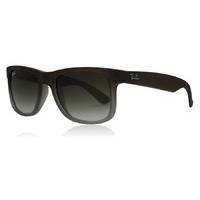 Ray-Ban 4165 Justin Sunglasses Rubber Brown on Grey 854/7Z 51mm