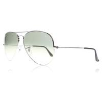 ray ban 3025 aviator sunglasses silver 00332 58mm