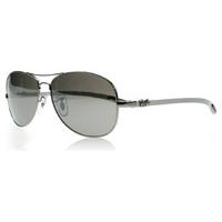 Ray-Ban 8301 Carbon Fibre Sunglasses Light Silver 004/N8 Polariserade Large 59mm