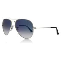 ray ban 3025 aviator sunglasses silver 0033f small 55mm