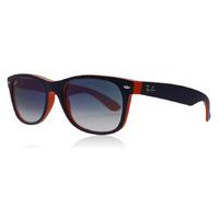 Ray-Ban 2132 Wayfarer Sunglasses Top Blue Orange 789/3F Large (55mm)