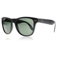 ray ban 4105 folding wayfarer sunglasses matte black 601s 54mm