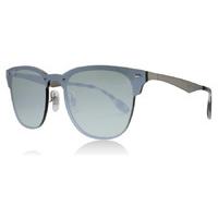 ray ban blaze sunglasses silver green 04230 41mm