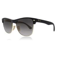 Ray-Ban Clubmaster Oversized Sunglasses Demi Gloss Black 877/M3 Polariserade 57mm