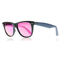 Ray-Ban 2140 Wayfarer Sunglasses Black Blue and Purple 11744T 54mm