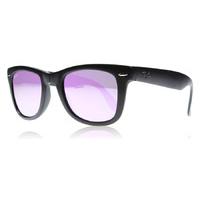 Ray-Ban 4105 Folding Wayfarer Sunglasses Matte Black 601S4K