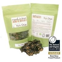 rawlicious double pepper twist kale chips 40g