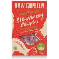 raw gorilla organic strawberry crispies 250g