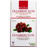 Radius Vegan Xylitol Dental Floss - Cranberry - 50 Metres