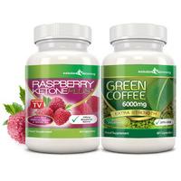 Raspberry Ketone Plus & Green Coffee Bean Combo Pack 1 Month Supply