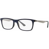 ray ban rx7062 5575 blue on matte brown