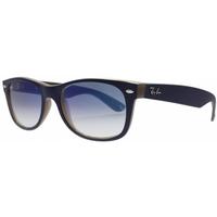 ray ban new wayfarer rb2132 63083f matte blueopal brown