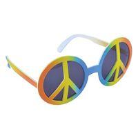 rainbow peace hippy glasses