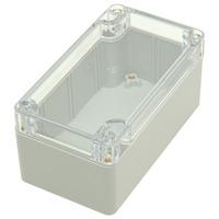 Rapid G232C Polycarbonate Enclosure Grey with Clear Lid 222x146x75mm