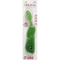 radius original left handed toothbrush green