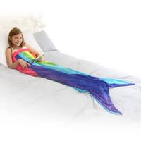 Rainbow Mermaid Tail Blanket