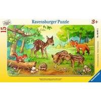 ravensburger puzzle frame animal babies of the forest 15pcs