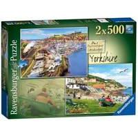 Ravensburger Picturesque Landscapes No.1 Yorkshire Whitby and Runswick Bay 2x 500pc Jigsaw Puzzle